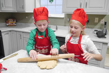 Load image into Gallery viewer, &quot;Baking for Santa&quot; Apron and Baker&#39;s Hat
