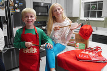 Load image into Gallery viewer, &quot;Baking for Santa&quot; Apron and Baker&#39;s Hat
