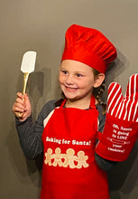 Load image into Gallery viewer, &quot;Baking for Santa&quot; Apron and Baker&#39;s Hat
